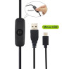Adaptor Power Supply - Raspberry Pi 3B Raspberry Pi Zero (Micro-USB) with ON-OFF Switch